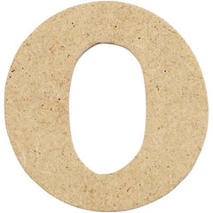 10 x Pre Punched MDF Wooden Letter 4 cm - Initial O - Hobby & Crafts