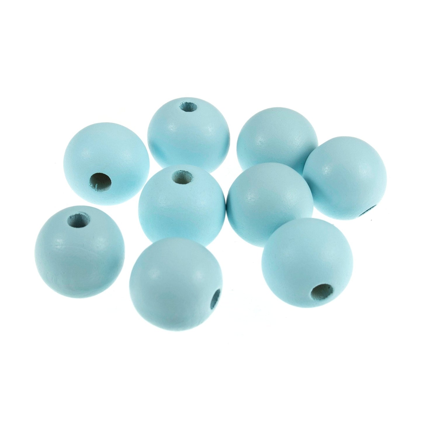 9 x Safe Premium Wooden Beads 25mm Round - Macramé Jewellery Making Supplies Crafts