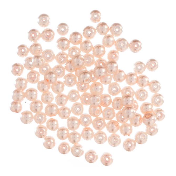 Glass Pearl Beads 40-100 Pack Trimits Essentials Beading Supplies Jewellery Beadwork DIY Handmade