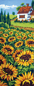 Collection d'Art Printed Needlepoint Tapestry Canvas Needlecraft 60x30cm - Sunflower Field