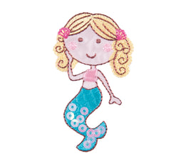 Sew On Motifs Lace Jeans Dresses Garments Applique Patches Craft 6.7 cm -Mermaid - Hobby & Crafts
