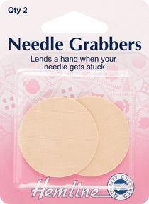 2 x Hemline Rubber Discs Fabric Needle Grabbers Hand Sewing Haberdashery
