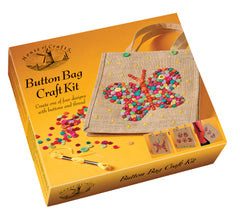 Button Bag Craft Kit Instructions Jute Bag Buttons Thread Needle Design Sheet