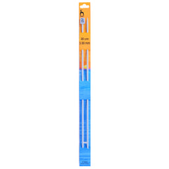 Pony Knitting Needles Single Ended Anodized Solid Aluminium Pins 30 cm x 3.50 mm - Hobby & Crafts
