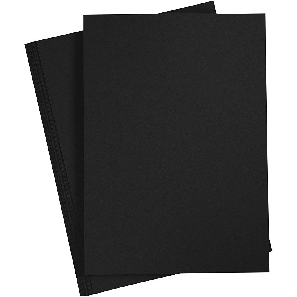 A4 Black Colour Double Sided Greeting Invitation Cards x 10 - Home - Crafts