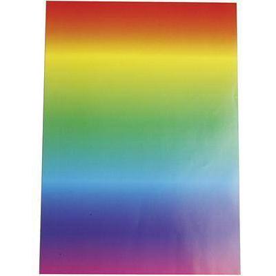 A4 Rainbow Multi - Colour Gloss Paper Craft Card - Making Scrapbooking 128g x10 - Home - Crafts