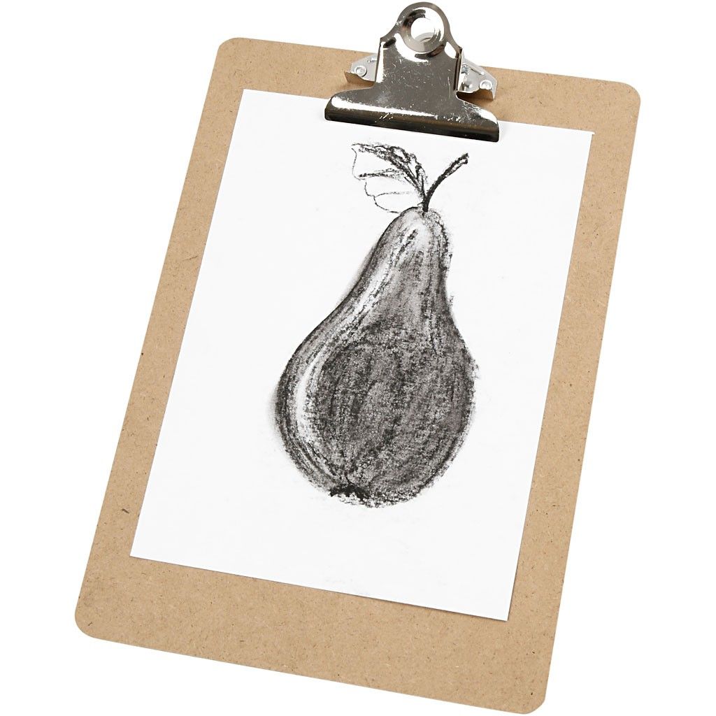 A5 Dark Brown MDF Clipboard With Metal Clip 19cm x 27cm Writing Drawing Accessories - Home - Crafts