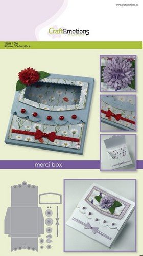 A5 Merci Box Stencil Die Universal Embossing Cutting Machine Sizzix Card Making - Home - Crafts