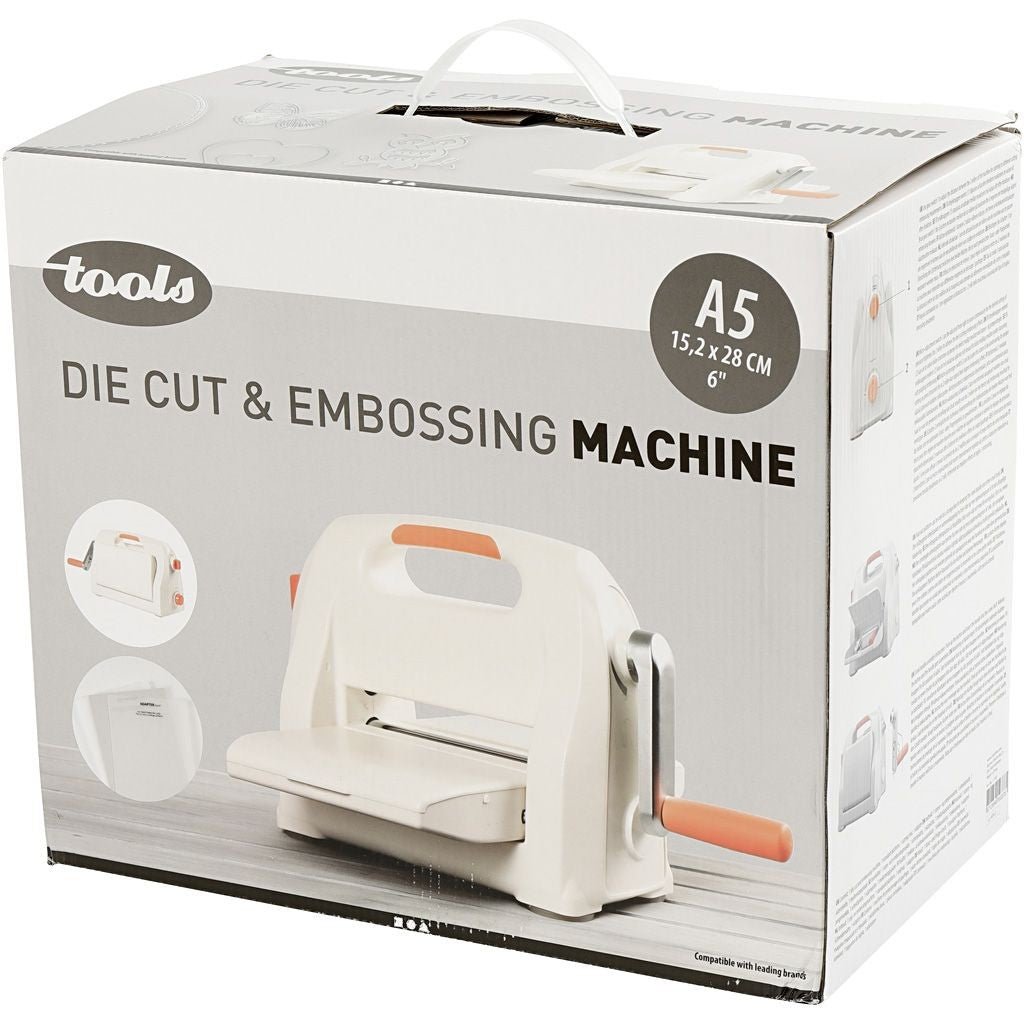 A5 Sunlit Die Cutting & Embossing Machine Soft Grip Handle Storage Compartment - Home - Crafts