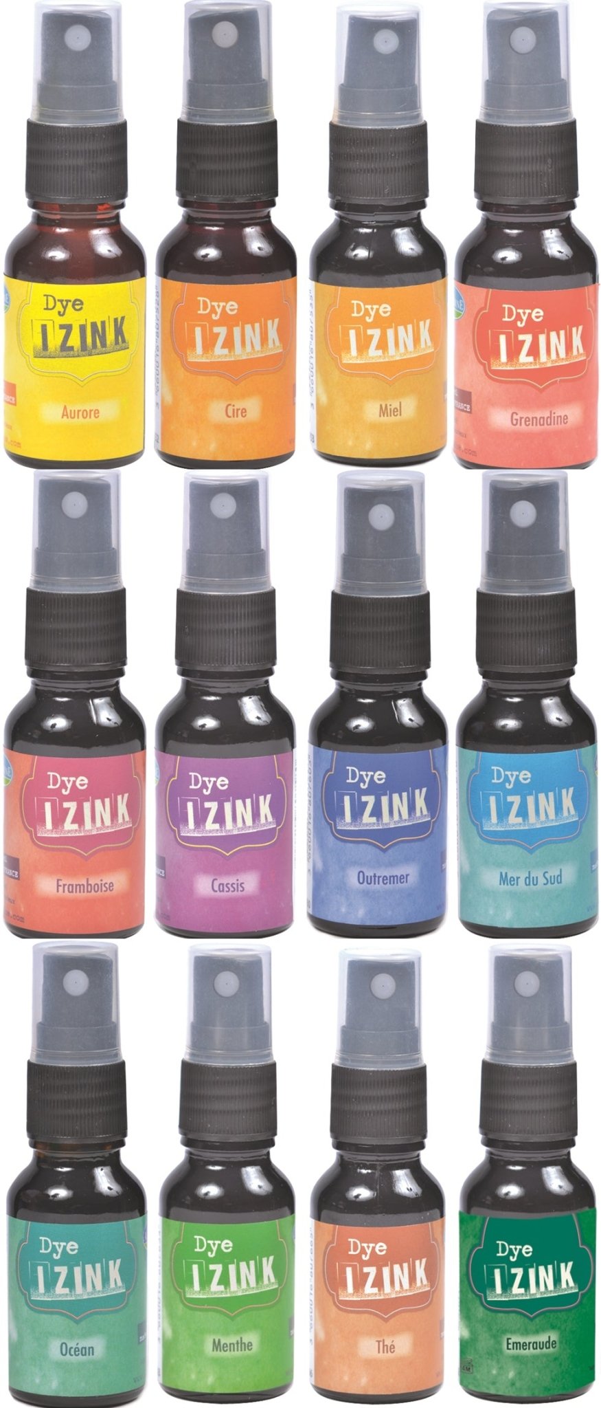 Aladine Assorted Colour Concentrated Ink Izink Dye Spray Bottle Scrapbooking Paper Crafts 15ml - Home - Crafts