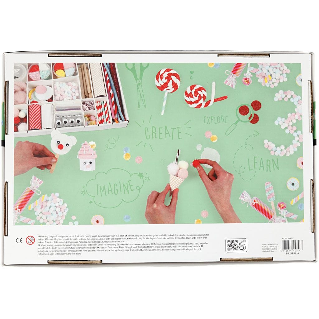 All-in-One Candy Creative Box : Foam Clay, Silk Clay, Pom-Poms & Fun Materials for Imaginative Projects