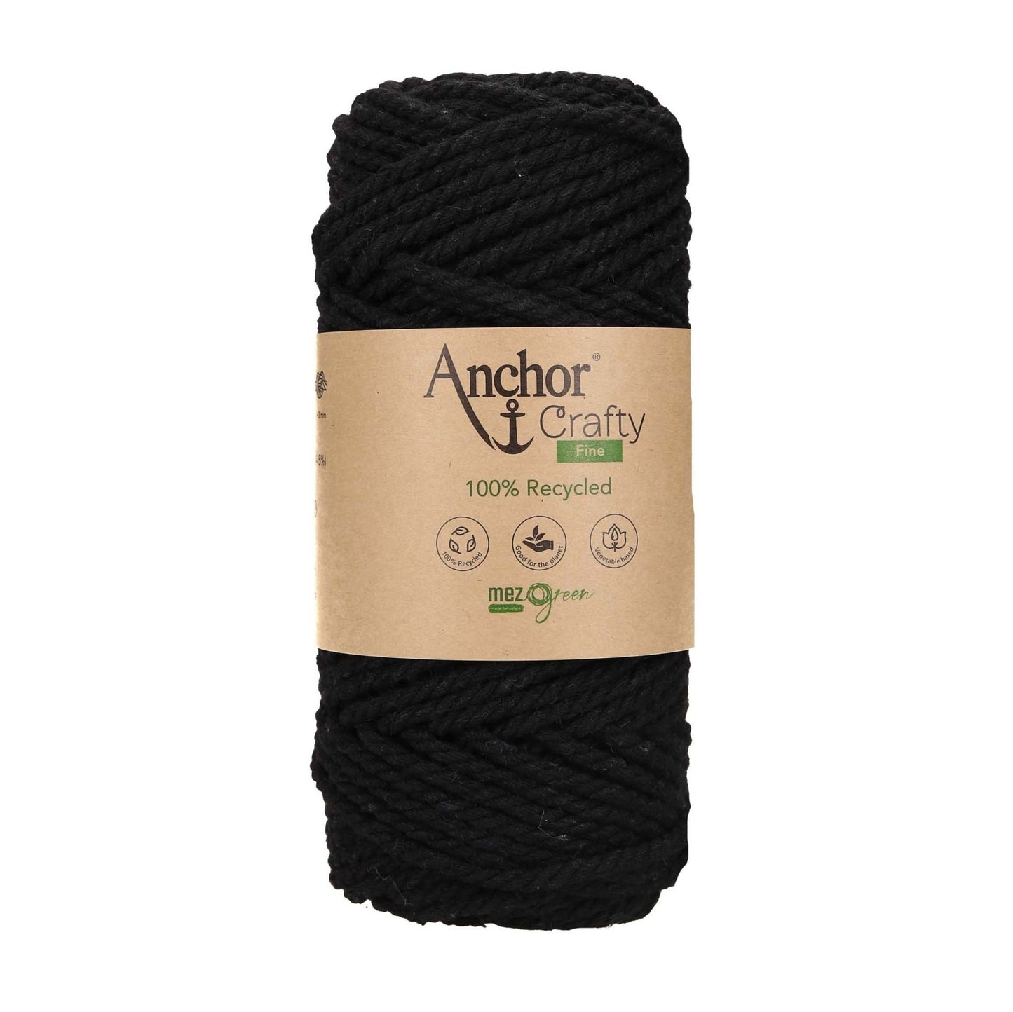 Anchor 3mm 250g 100% Recycled Soft 3-Ply Twisted Eco-Friendly Yarn - Knitting Crocheting Crafts - Various Colours