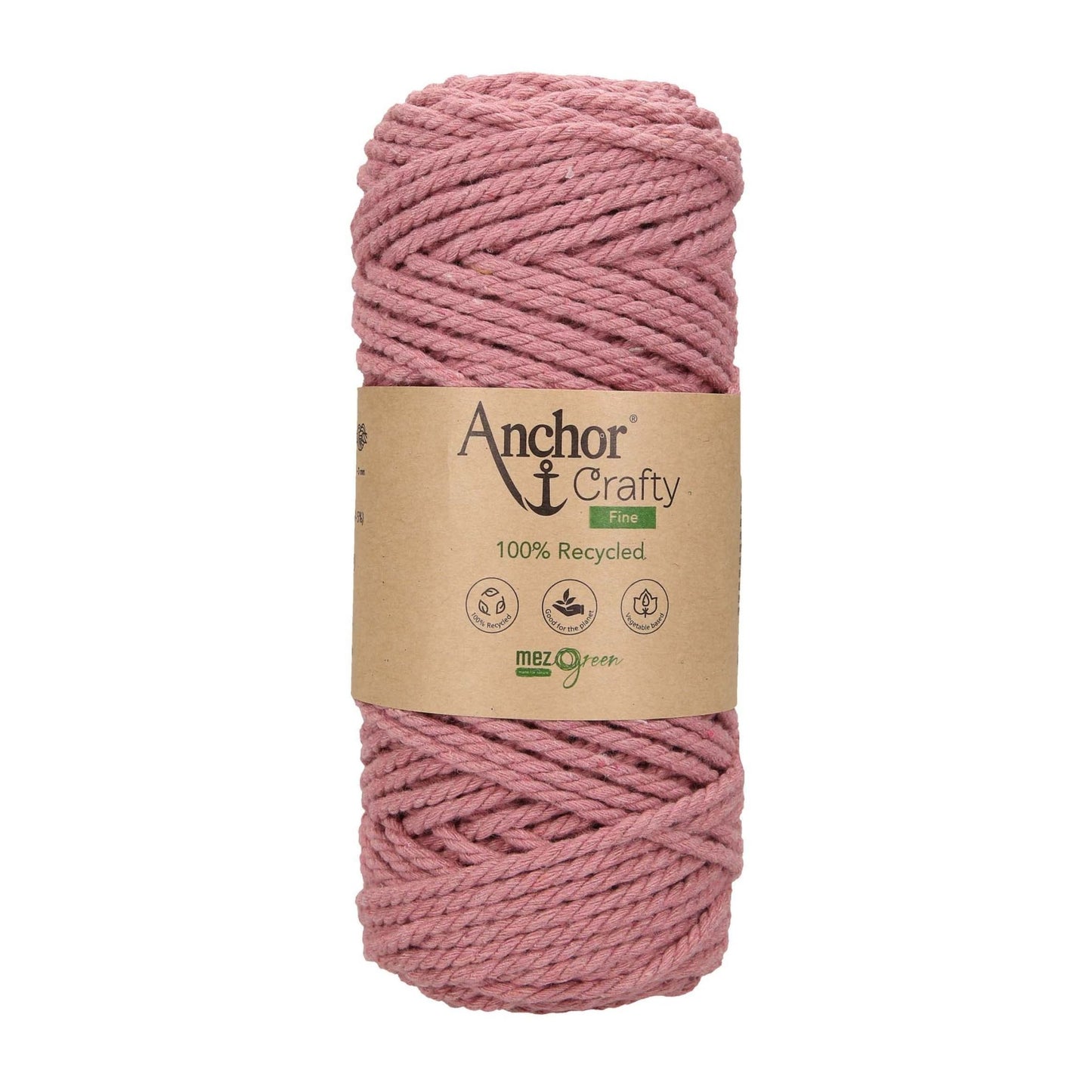 Anchor 3mm 250g 100% Recycled Soft 3-Ply Twisted Eco-Friendly Yarn - Knitting Crocheting Crafts - Various Colours
