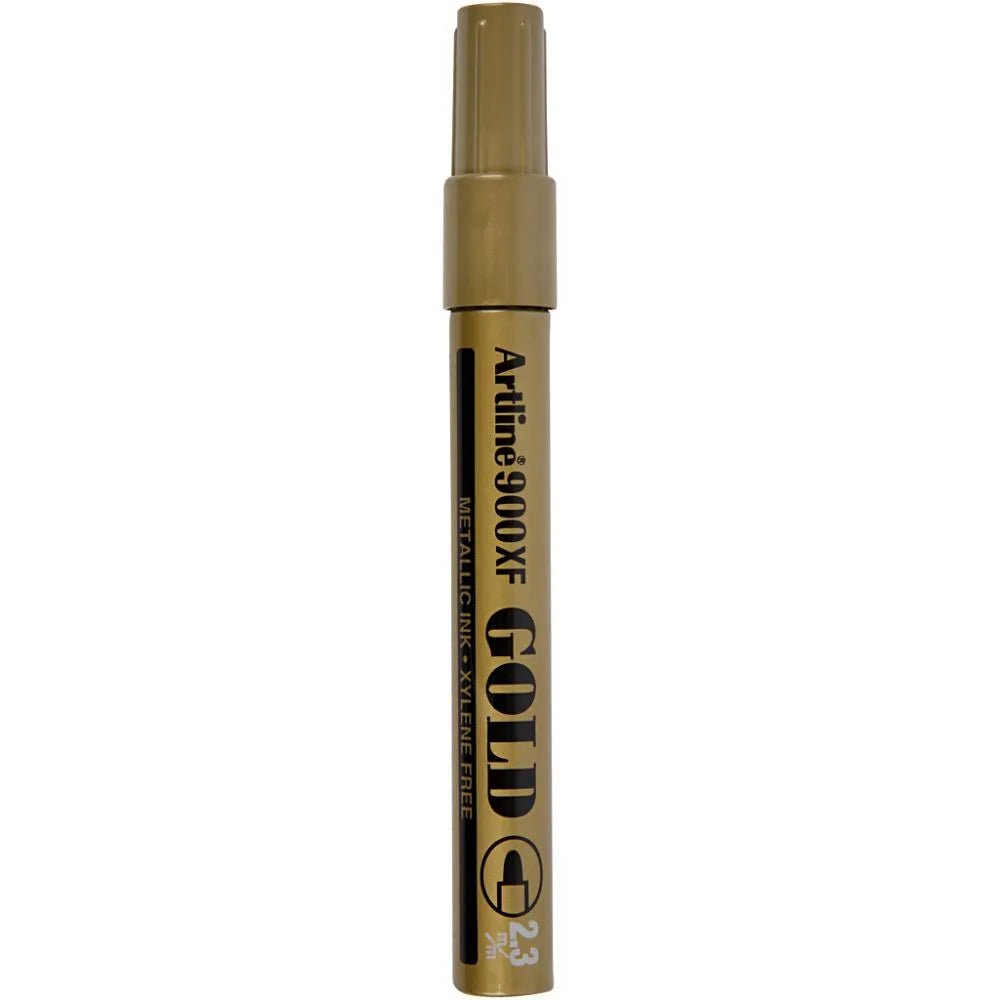 Artline Gold Metallic Marker 2.3mm Thick Card Making Stationary Pen Permanent