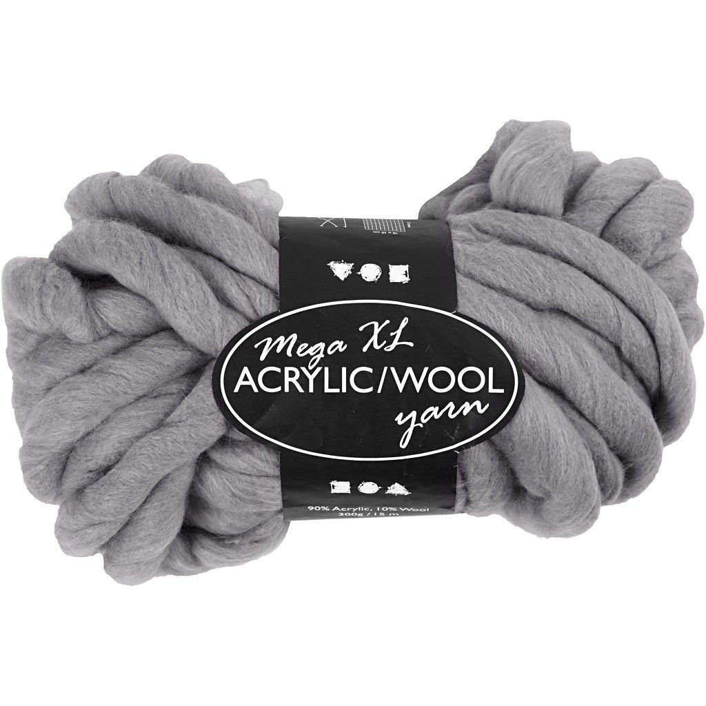 Assorted Colour Acrylic Wool Chunky Yarn Knitting Crocheting Crafts 15 mm 300 gm - Home - Crafts