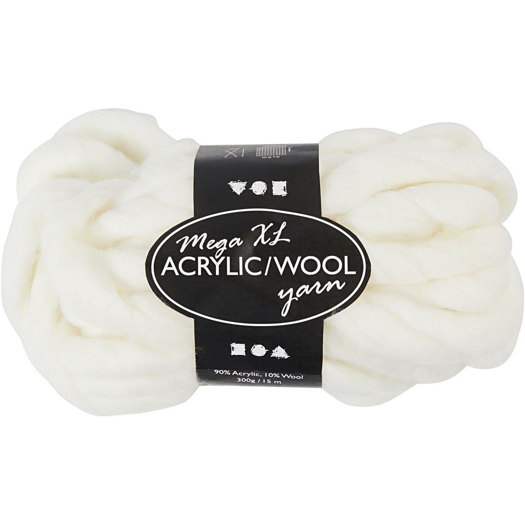 Assorted Colour Acrylic Wool Chunky Yarn Knitting Crocheting Crafts 15 mm 300 gm - Home - Crafts