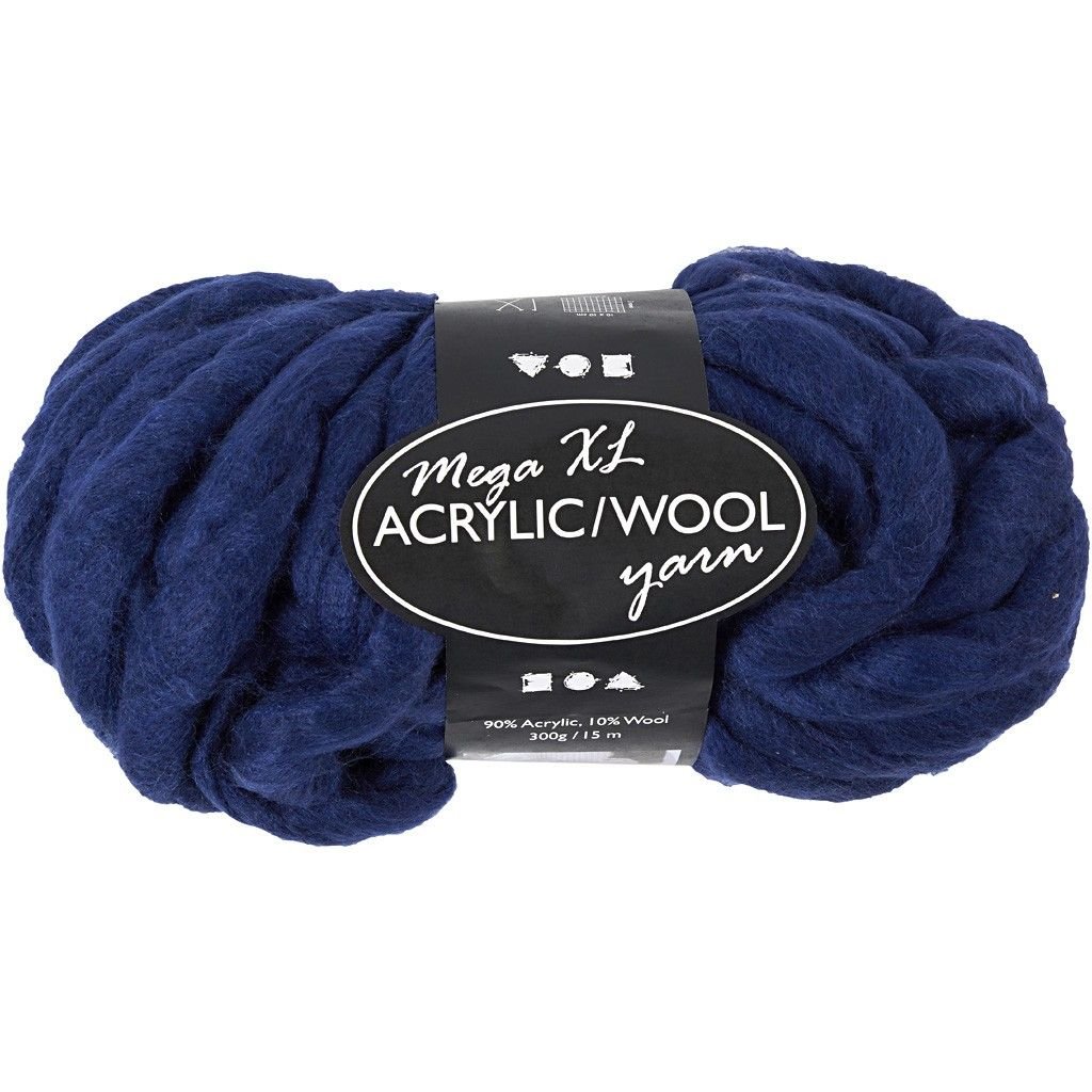 Assorted Colour Acrylic Wool Chunky Yarn Knitting Crocheting Crafts 15 mm 300 gm - Home - Crafts