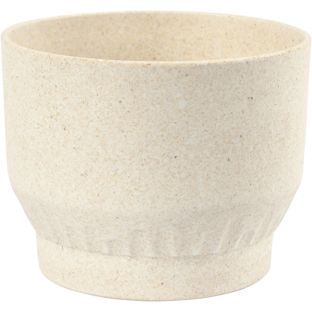 Bamboo Wood Bowl Herb Pot With Pleated Pattern Home Decorations Crafts H: 9.3 cm D: 12 cm - Home - Crafts