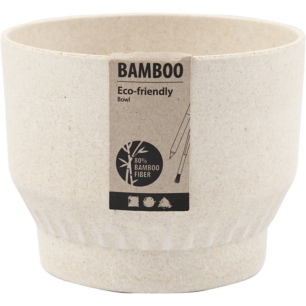 Bamboo Wood Bowl Herb Pot With Pleated Pattern Home Decorations Crafts H: 9.3 cm D: 12 cm - Home - Crafts
