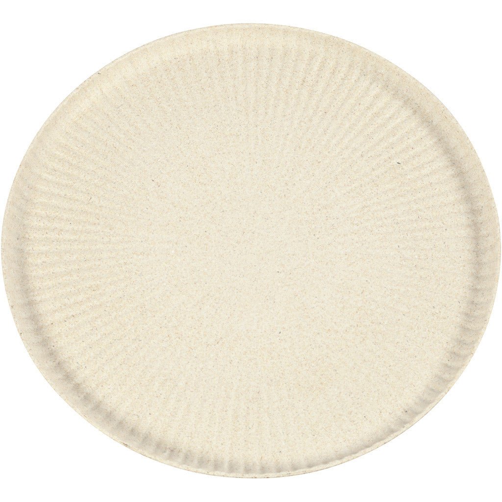 Bamboo Wood Fiber Circular Serving Tray Tableware Decoration Crafts D: 30cm - Home - Crafts
