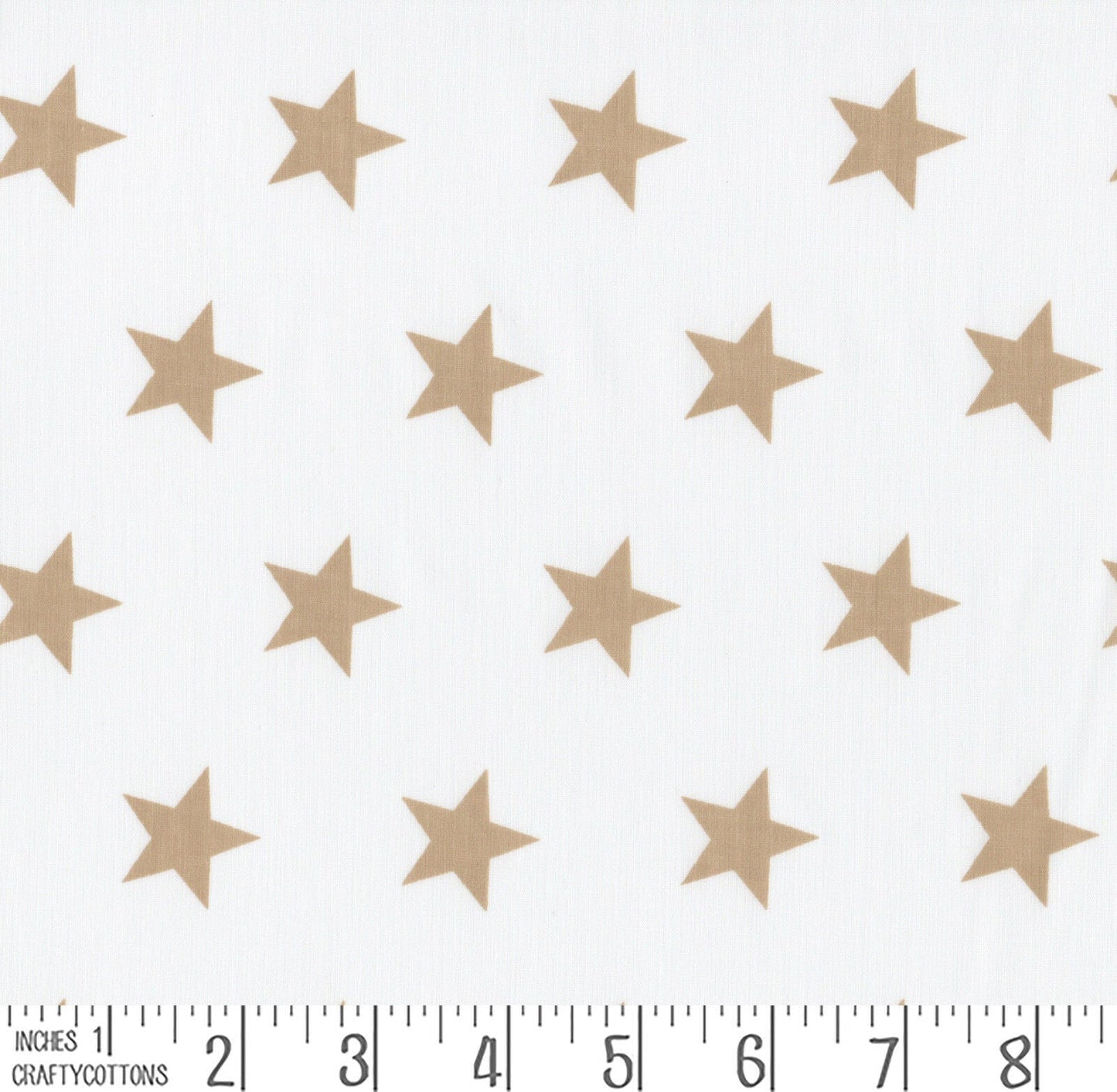 Beige Stars Polycotton Children Fabric Choose Size - Home - Crafts