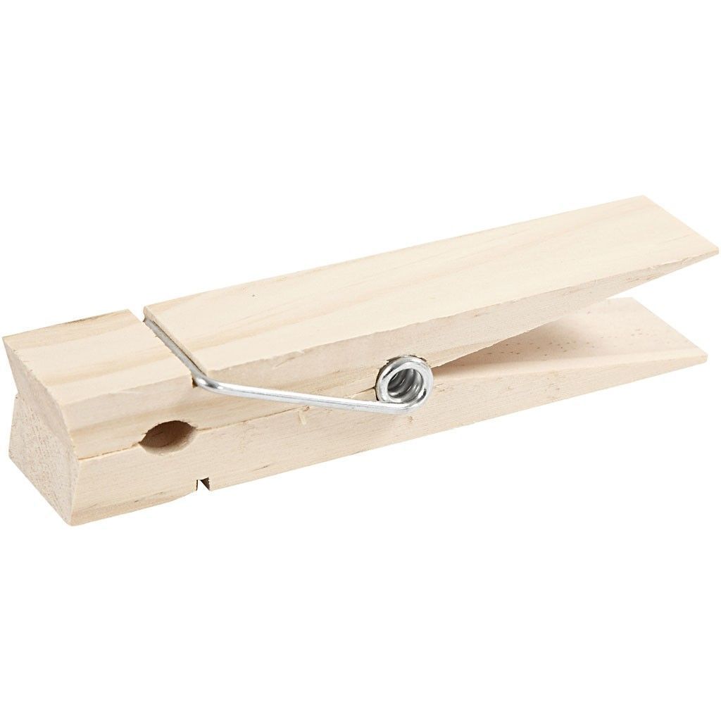 Birch Wooden Large Pegs Utility Items Size 15 cm x 3.5 cm - Home - Crafts