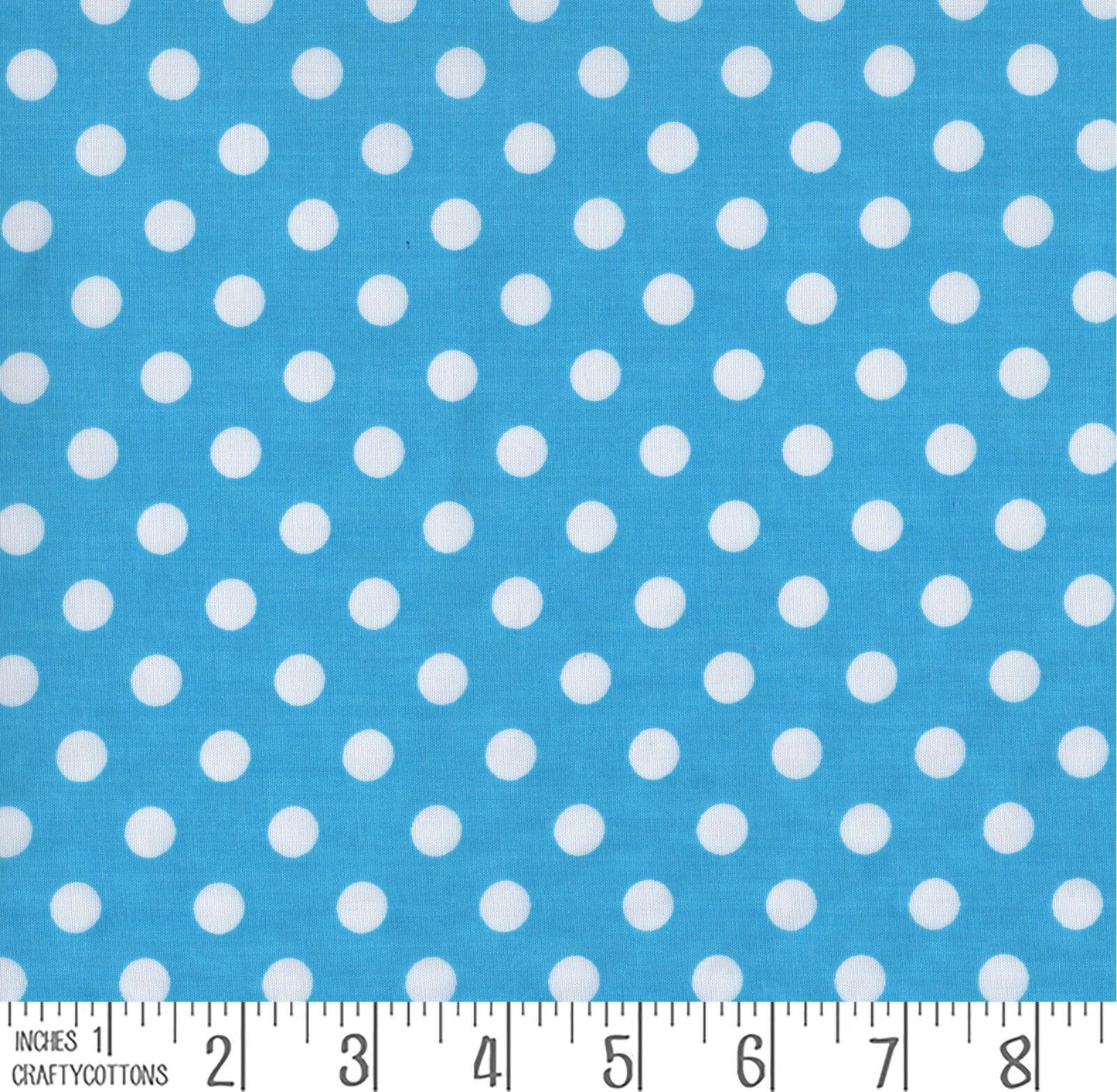 Blue Dots Polycotton Children Fabric Choose Size - Home - Crafts