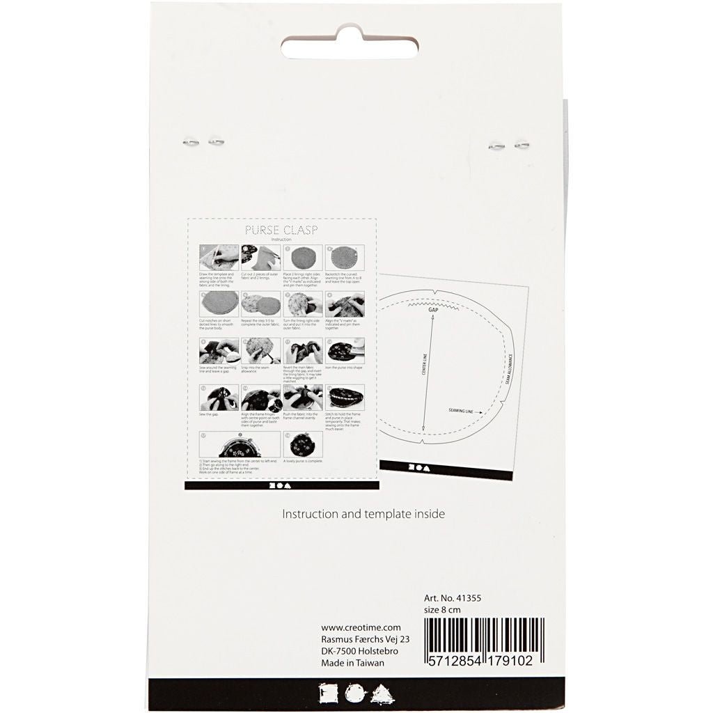 Brushed Brass Curved Metal Purse Clasp Kit With Sewing Holes Crafts Accessories - Home - Crafts