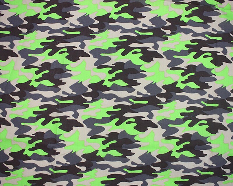 Camouflage Green_Grey Polycotton Children Fabric by Half Metre - Home - Crafts
