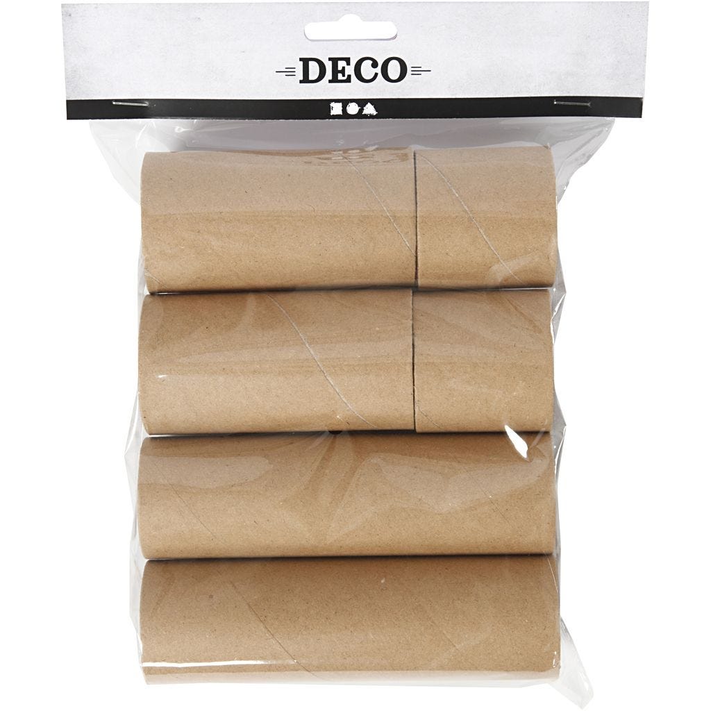 Cardboard Tubes Craft Rolls Recycled Card Decorate 4.7, 9.3, 14 cm Six Pack
