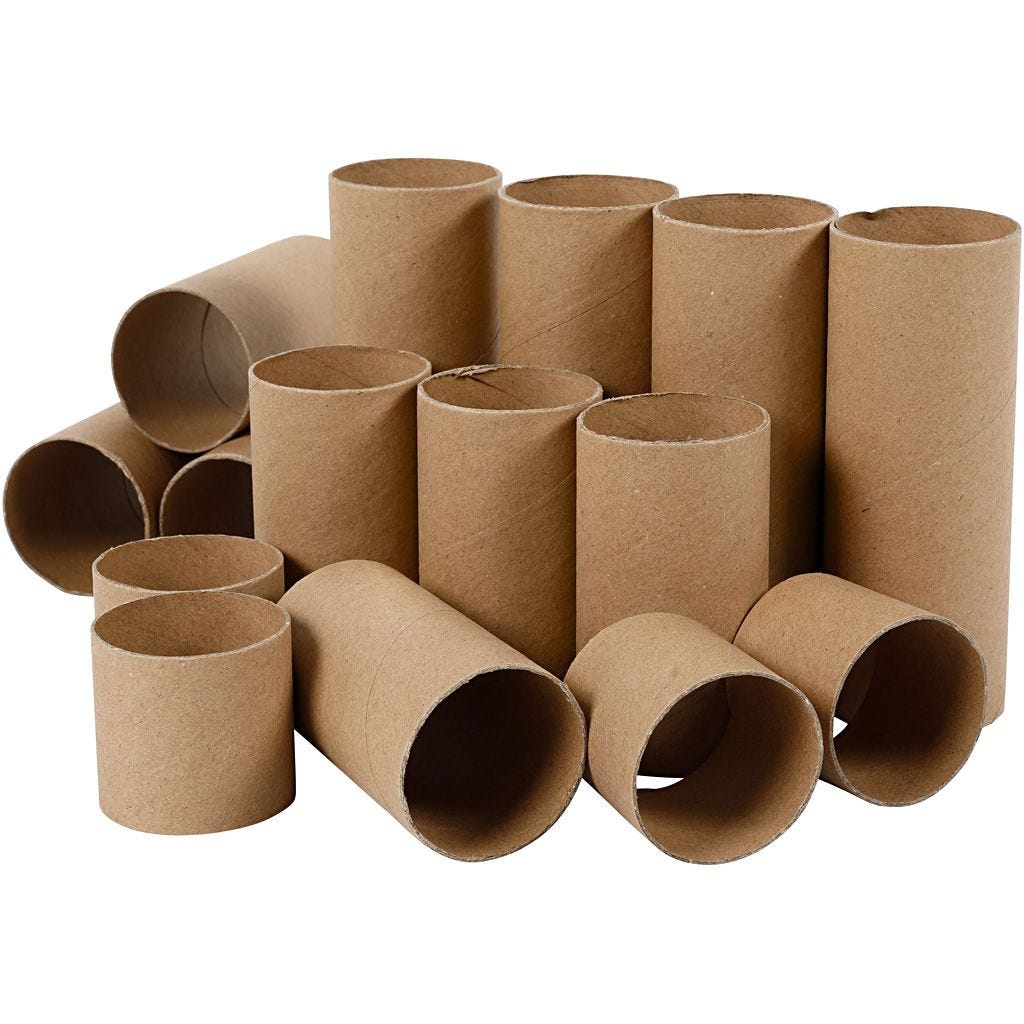 Cardboard Tubes Craft Rolls Recycled Card Decorate 4.7, 9.3, 14 cm Sixty Pack - Home - Crafts