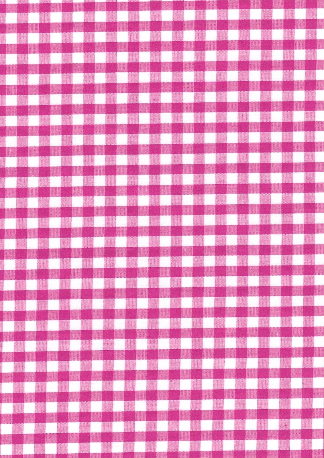 Cerise Pink Gingham Polycotton 1/4" Checked Fabric Select Size 112cm Wide - Home - Crafts