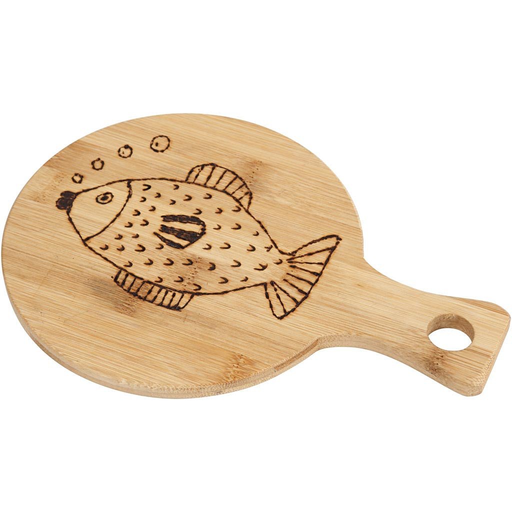 Circular Wooden Cutting Chopping Board Cookware Decoration Crafts L: 24 cm D: 17cm - Home - Crafts