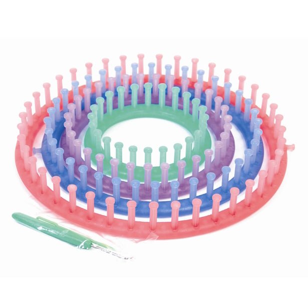 Classic Knit 4 Round Plastic Knitting Loom Needle Circular Set - Home - Crafts