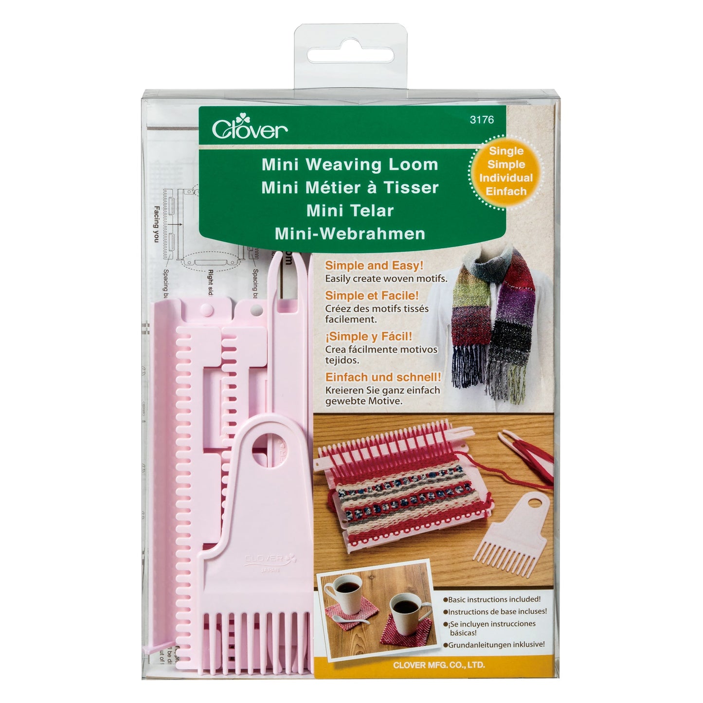 Clover Mini Weaving Loom Set Warp Settings Full Instructions - Home - Crafts