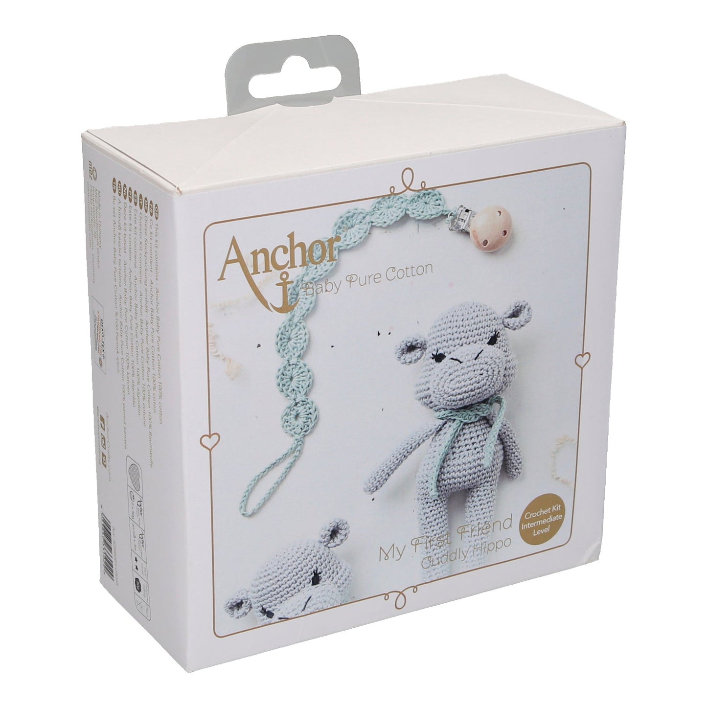 Crochet Kit Amigurumi Baby Hippo Pure Cotton Medium Skilled