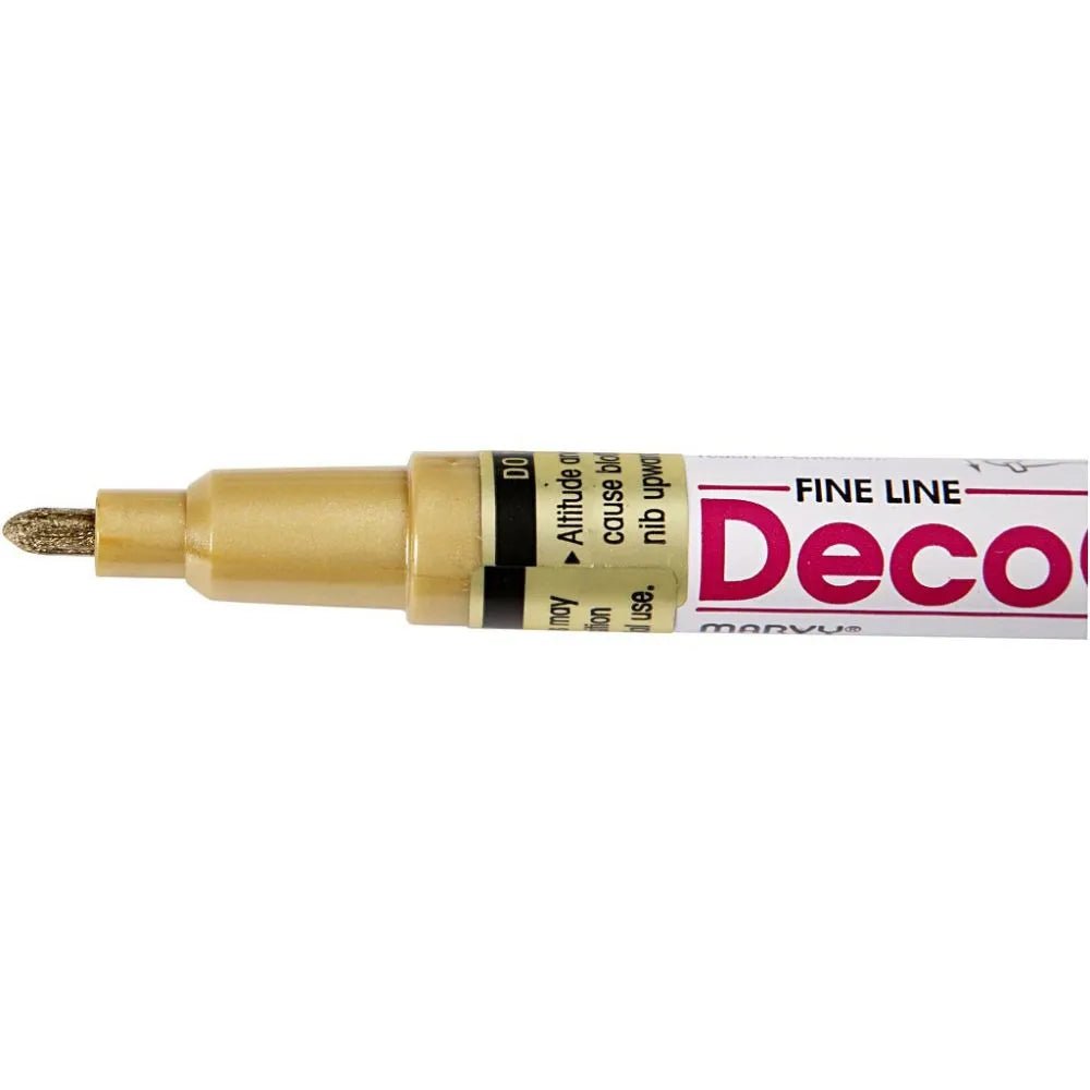 Deco Metallic Ink Permanent Marker Pen 1.2 mm Gold Silver Thick Making Decorative Crafts