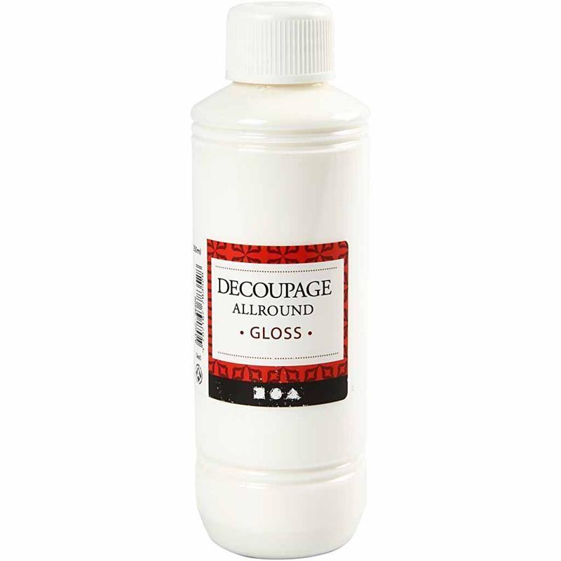 Decoupage All Round Glossy Lacquer Sealing Glue 250 ml - Home - Crafts