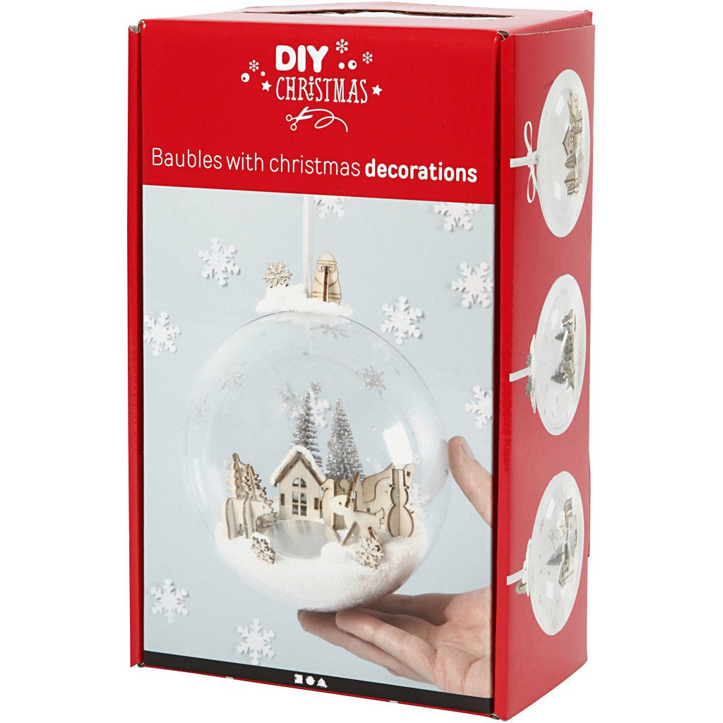 DIY Bauble Kit With Wooden Figures Christmas Ornaments Decoration Figures Crafts - Home - Crafts