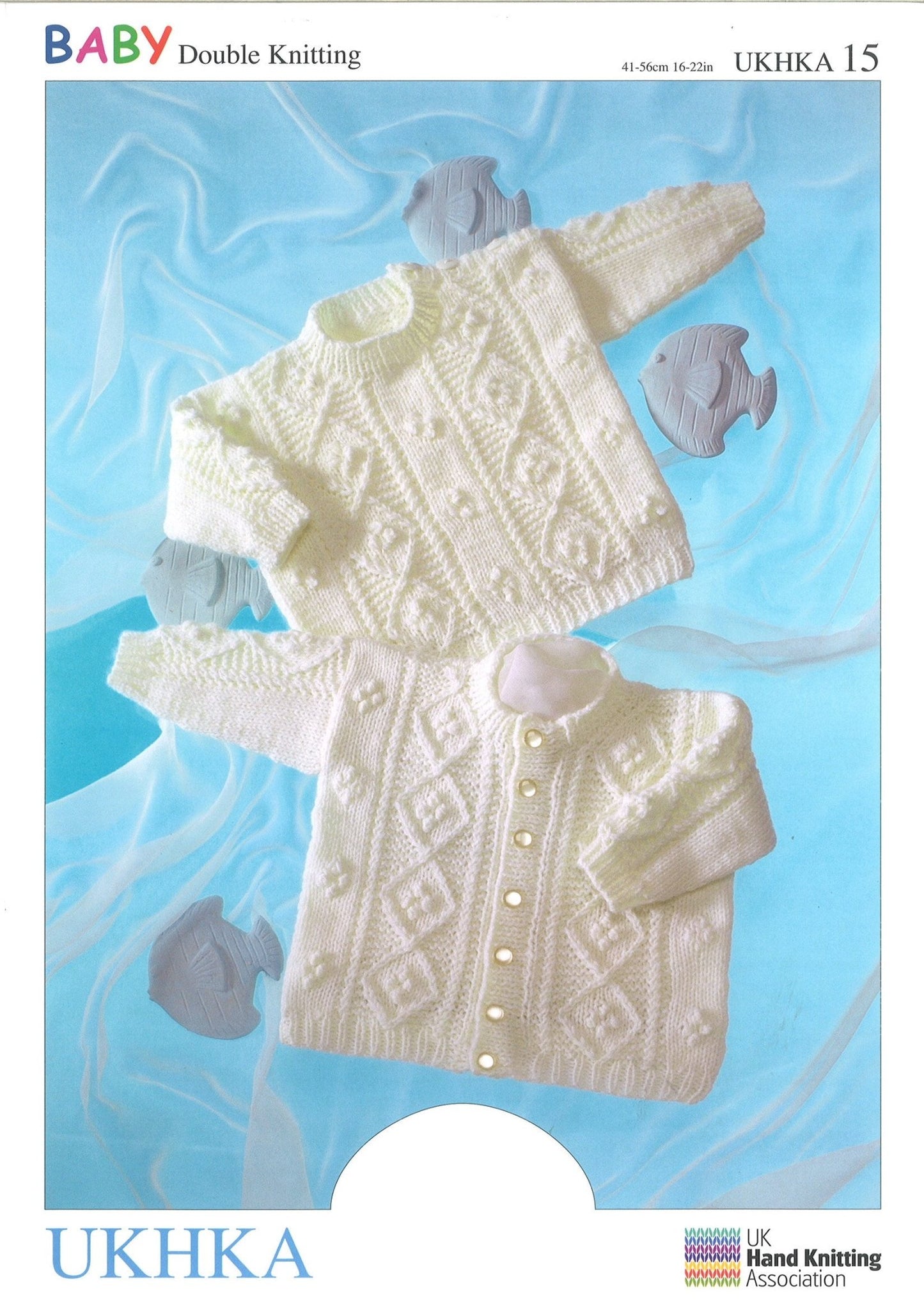 Double Knitting Crocheting Pattern Sweater Cardigan 0 To 2 Years 41 - 56 cm 16 - 22 inches - Home - Crafts