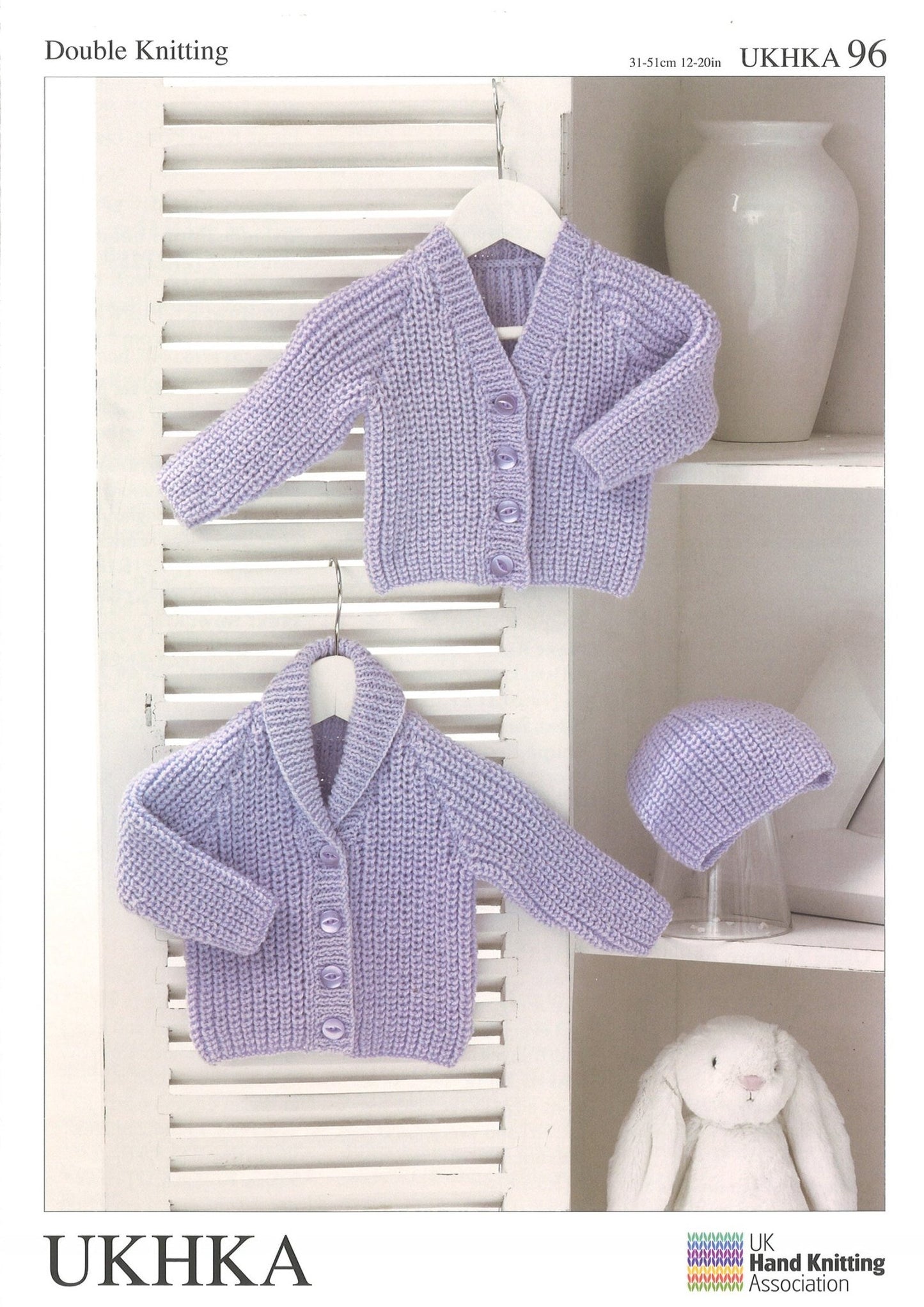 Double Knitting Pattern Cardigans Hat 0 To 1 years 31 - 51 cm 12 - 20 inches - Home - Crafts