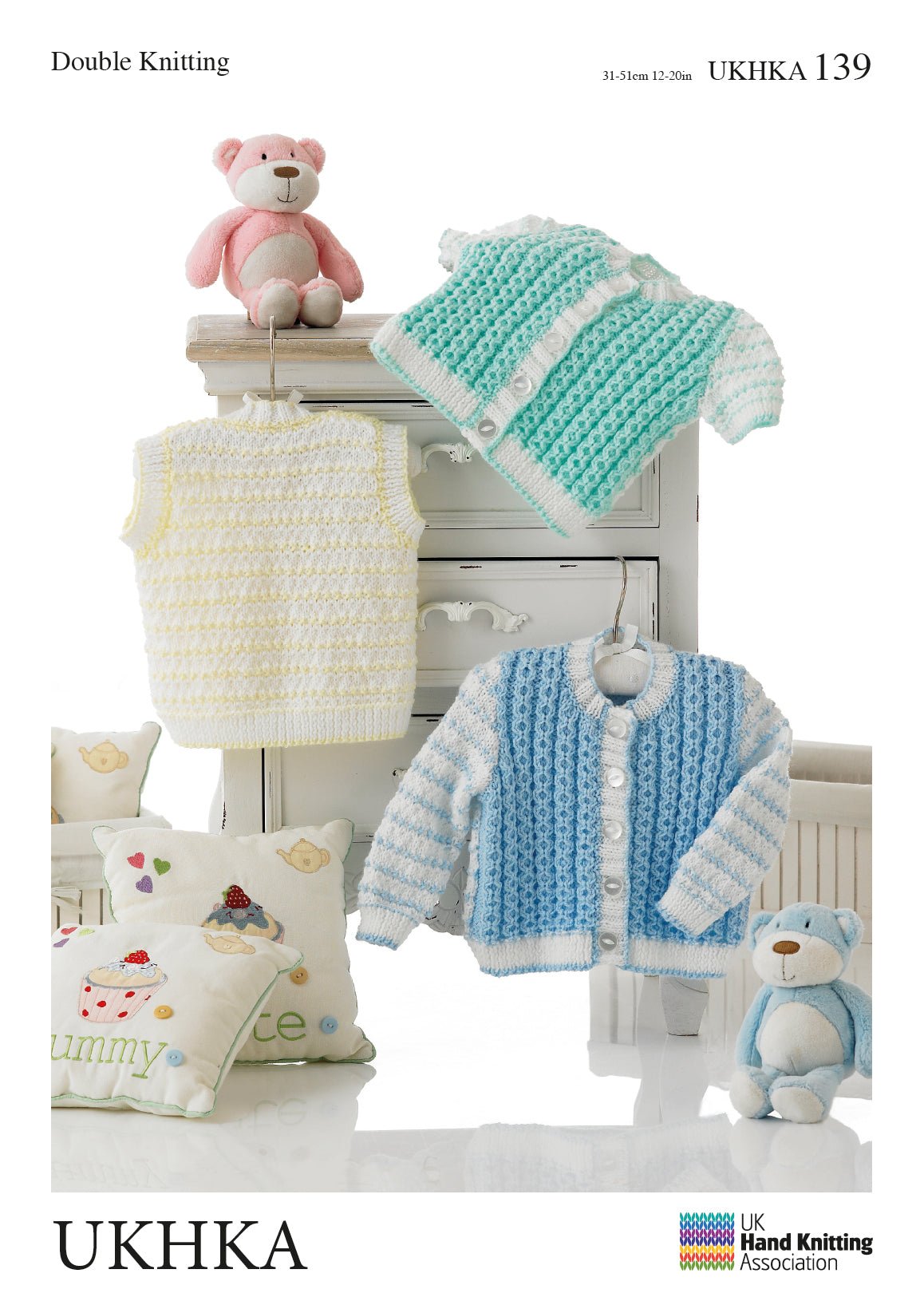 Double Knitting Pattern Cardigans Waistcoat 0 To 1 years 31 - 51 cm 12 - 20 inches - Home - Crafts
