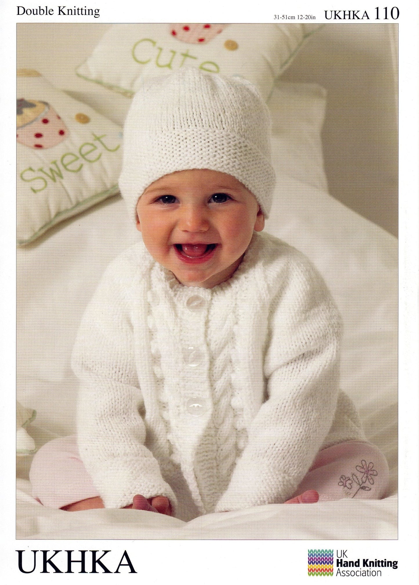 Double Knitting Pattern Round Neck Cardigans Hat Blanket Premature To 1 Years 31 - 51 cm 12 - 20 inches - Home - Crafts