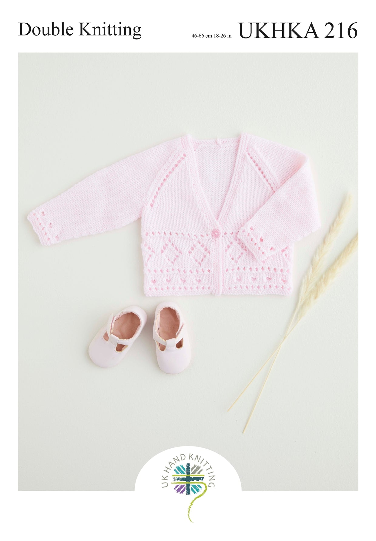 Double Knitting Patterned Woolen Baby Cardigan Yarn Crocheting Crafts 46 - 66 cm - Home - Crafts