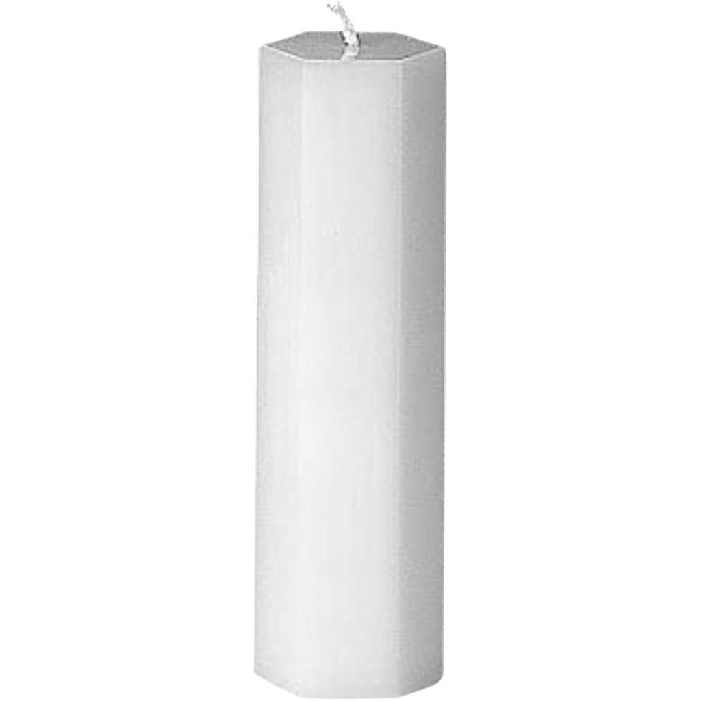 Durable Plastic Candle Mould Size 170 x 53mm Wick Size 18 - Hexagonal - Home - Crafts
