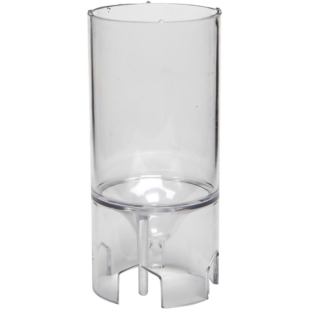 Durable Plastic Candle Mould Size 65 x 44mm Wick Size18 - Cylindrical - Home - Crafts