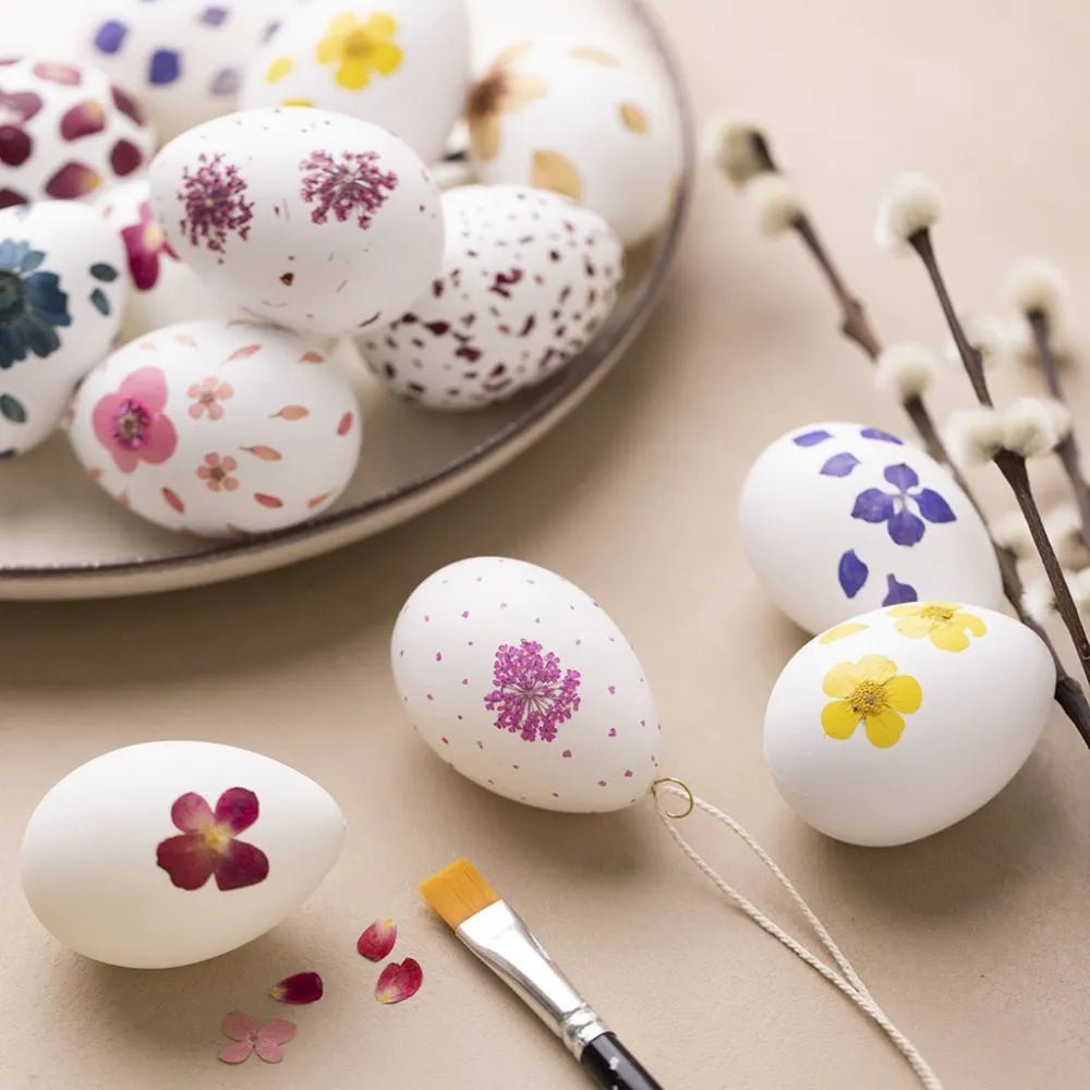 Dried Flower Pressed Easter Egg Decoupage Craft Kit Creative Fun - Home-Crafts