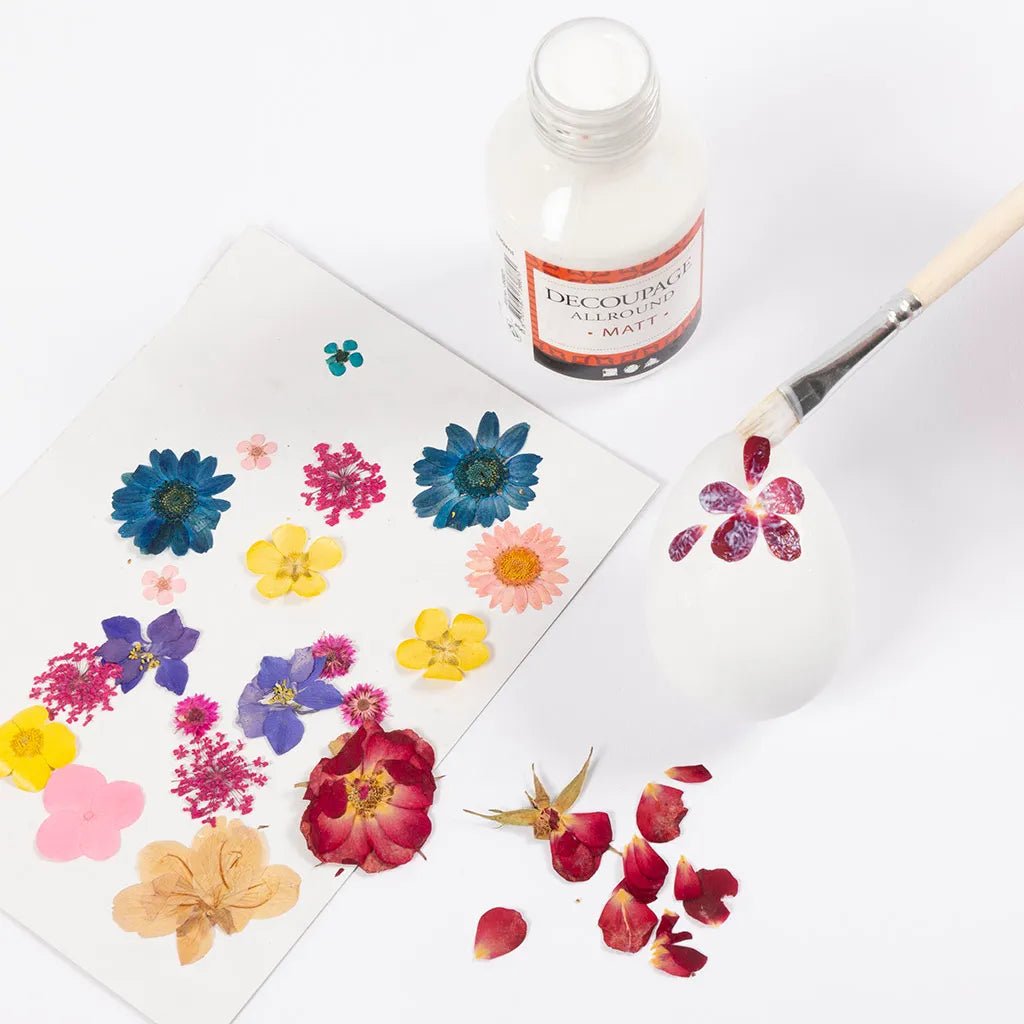 Dried Flower Pressed Easter Egg Decoupage Craft Kit Creative Fun - Home-Crafts