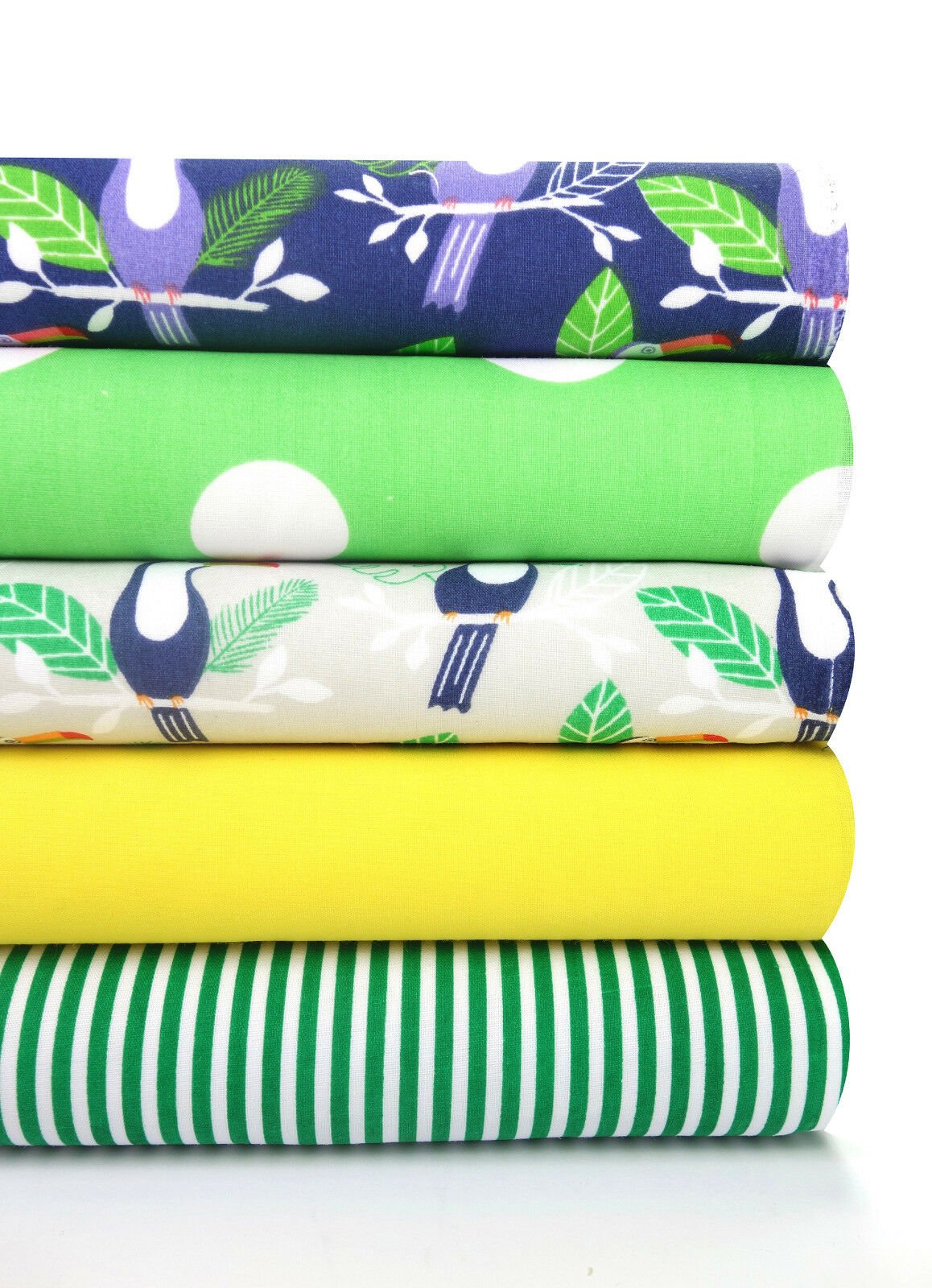 Fabric Bundles Fat Quarters Polycotton Material Florals Spots Stripes Craft - TROPICAL - Home - Crafts