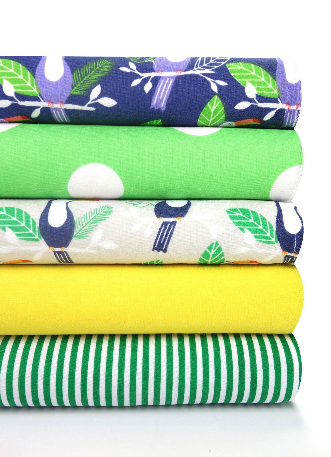 Fabric Bundles Fat Quarters Polycotton Material Tropical Spots Children Craft - Home - Crafts
